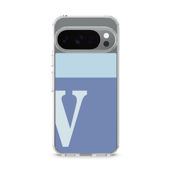 スリムプロテクションケース［ オリジナル - initial two tone - V blue ］