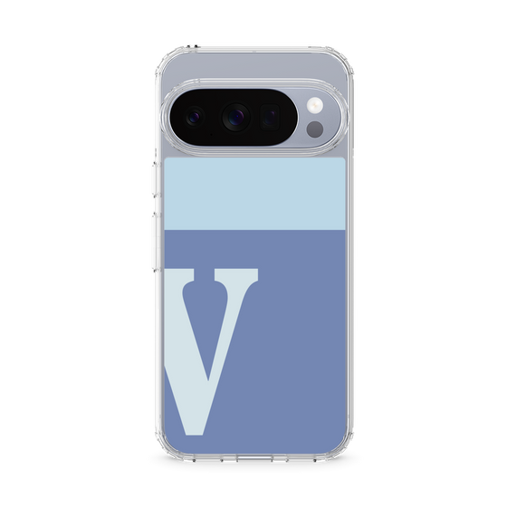 スリムプロテクションケース［ オリジナル - initial two tone - V blue ］