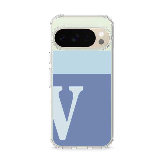 スリムプロテクションケース［ オリジナル - initial two tone - V blue ］