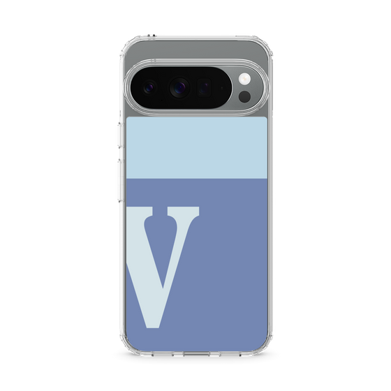 スリムプロテクションケース［ オリジナル - initial two tone - V blue ］