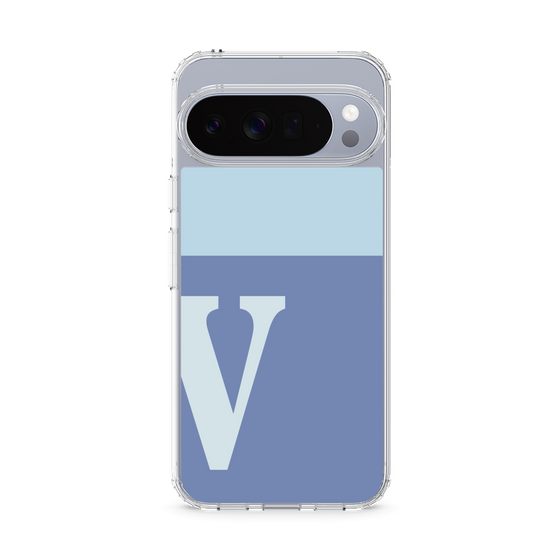 スリムプロテクションケース［ オリジナル - initial two tone - V blue ］