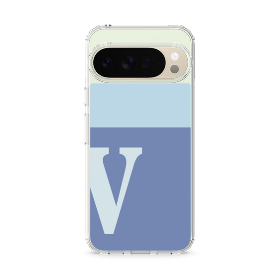 スリムプロテクションケース［ オリジナル - initial two tone - V blue ］