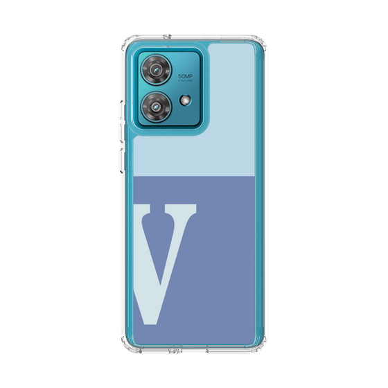 スリムプロテクションケース［ オリジナル - initial two tone - V blue ］