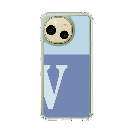 スリムプロテクションケース［ オリジナル - initial two tone - V blue ］