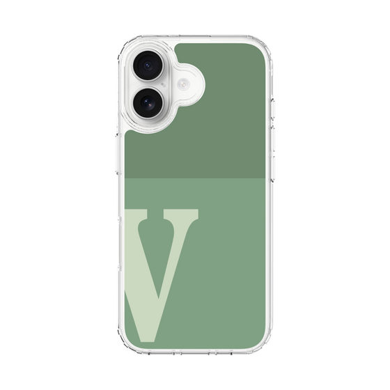 スリムプロテクションケース［ オリジナル - initial two tone - V green ］
