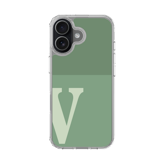 スリムプロテクションケース［ オリジナル - initial two tone - V green ］