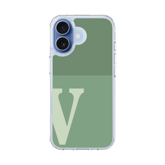 スリムプロテクションケース［ オリジナル - initial two tone - V green ］