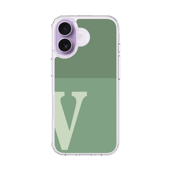 スリムプロテクションケース［ オリジナル - initial two tone - V green ］