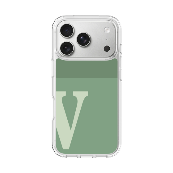 スリムプロテクションケース［ オリジナル - initial two tone - V green ］