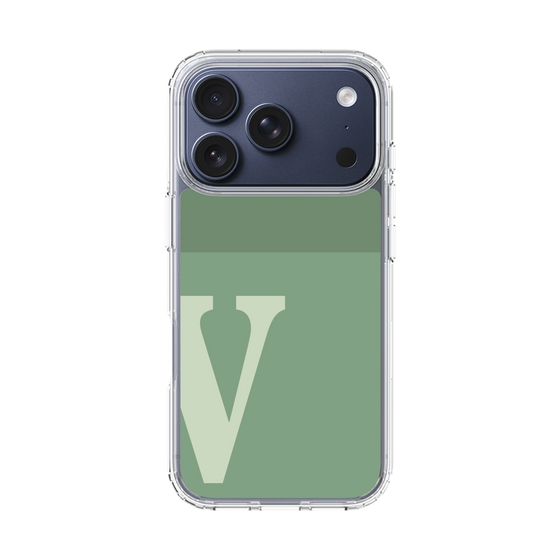 スリムプロテクションケース［ オリジナル - initial two tone - V green ］