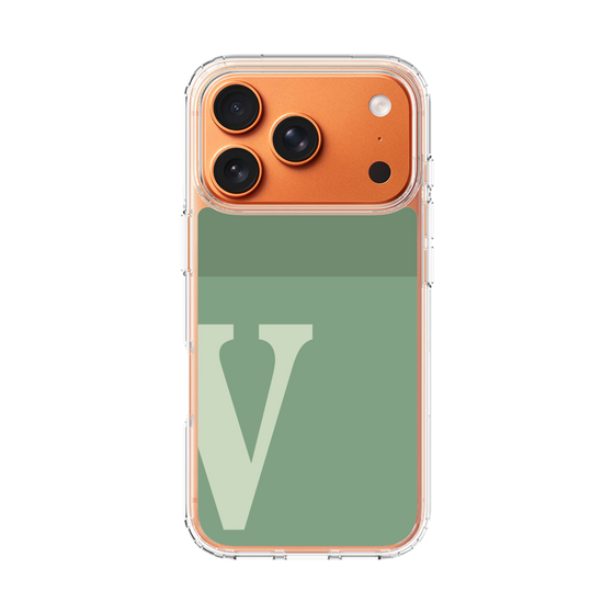 スリムプロテクションケース［ オリジナル - initial two tone - V green ］