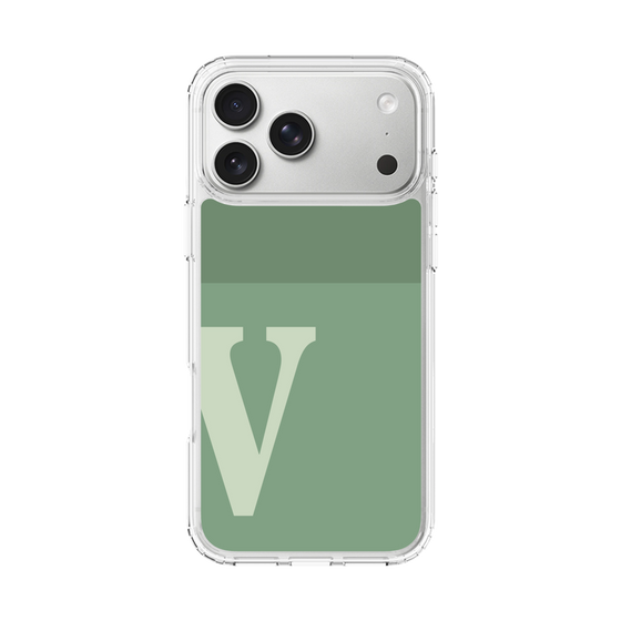 スリムプロテクションケース［ オリジナル - initial two tone - V green ］