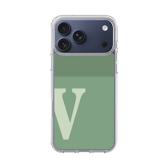 スリムプロテクションケース［ オリジナル - initial two tone - V green ］