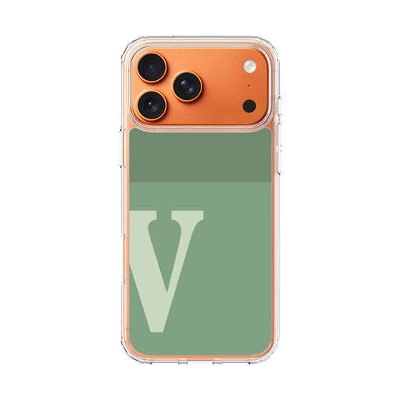 スリムプロテクションケース［ オリジナル - initial two tone - V green ］