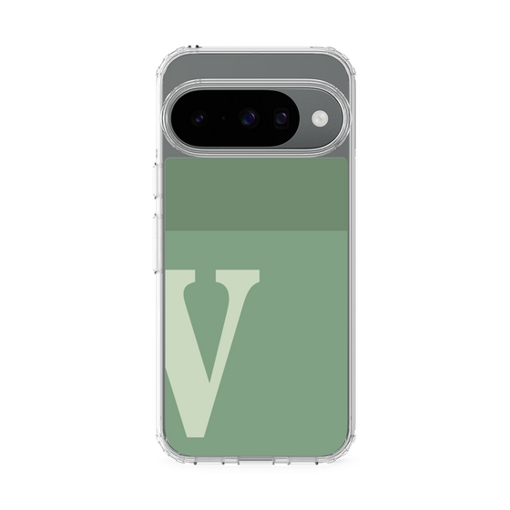 スリムプロテクションケース［ オリジナル - initial two tone - V green ］
