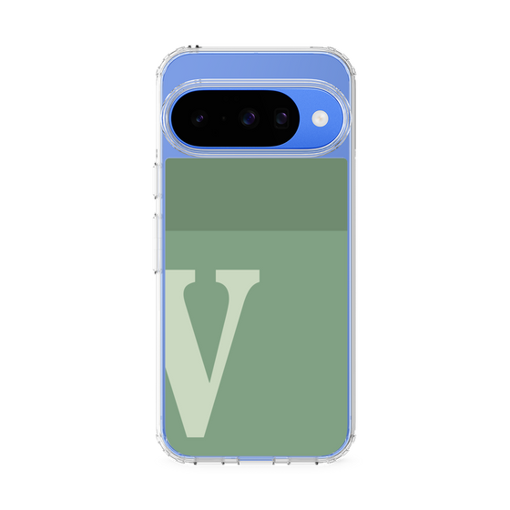 スリムプロテクションケース［ オリジナル - initial two tone - V green ］