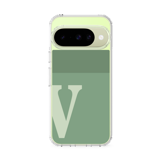 スリムプロテクションケース［ オリジナル - initial two tone - V green ］