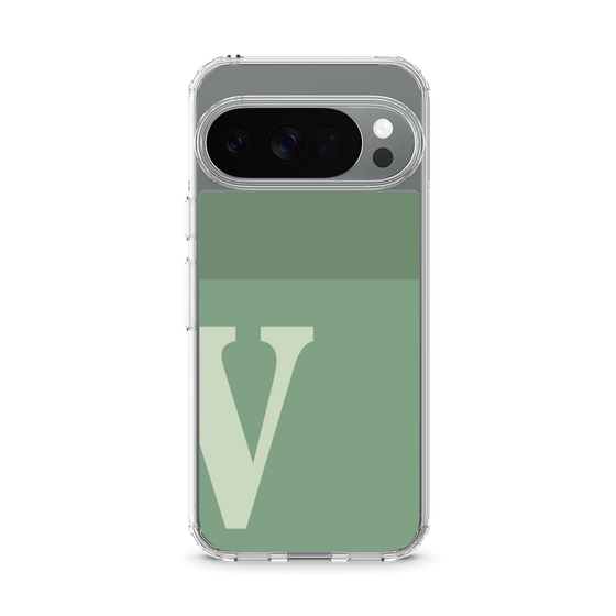 スリムプロテクションケース［ オリジナル - initial two tone - V green ］