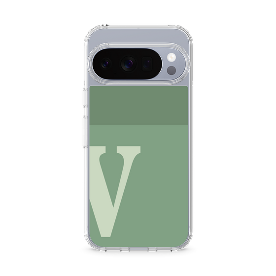 スリムプロテクションケース［ オリジナル - initial two tone - V green ］