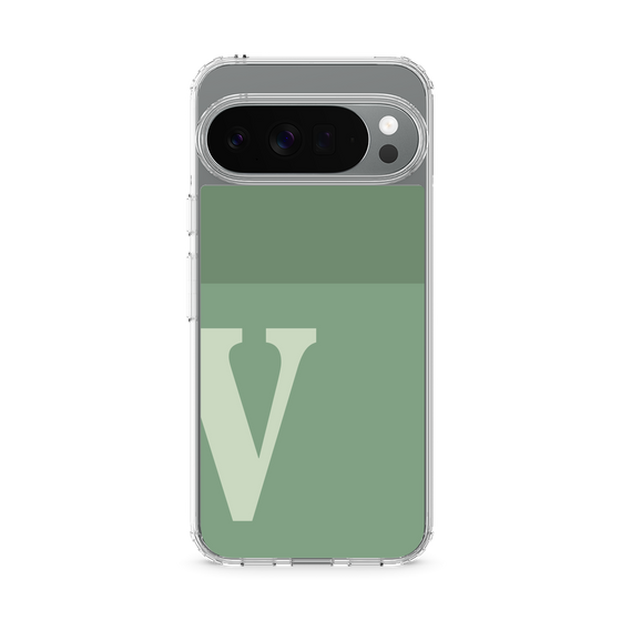 スリムプロテクションケース［ オリジナル - initial two tone - V green ］