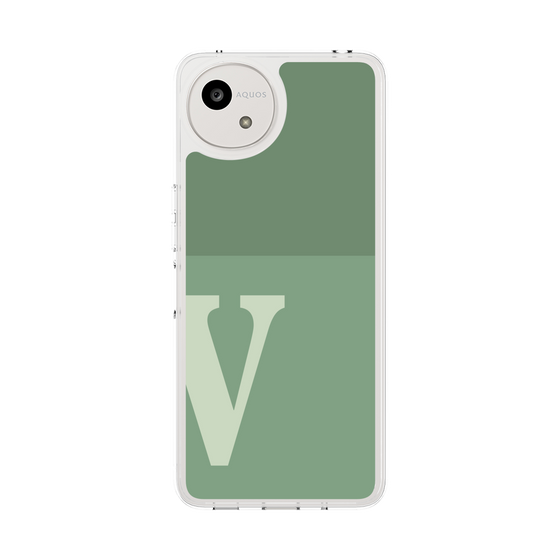 スリムプロテクションケース［ オリジナル - initial two tone - V green ］