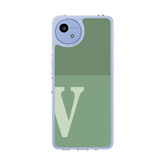 スリムプロテクションケース［ オリジナル - initial two tone - V green ］