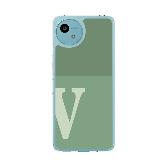 スリムプロテクションケース［ オリジナル - initial two tone - V green ］