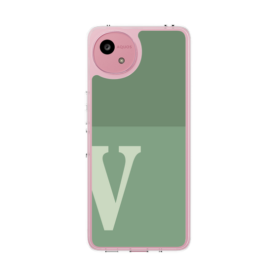 スリムプロテクションケース［ オリジナル - initial two tone - V green ］