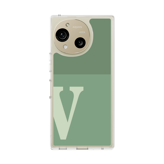 スリムプロテクションケース［ オリジナル - initial two tone - V green ］