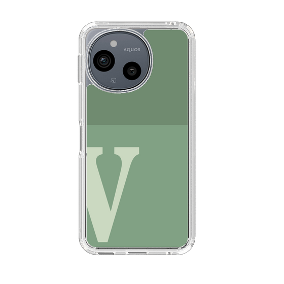スリムプロテクションケース［ オリジナル - initial two tone - V green ］