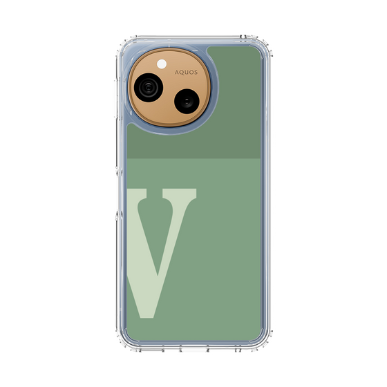 スリムプロテクションケース［ オリジナル - initial two tone - V green ］