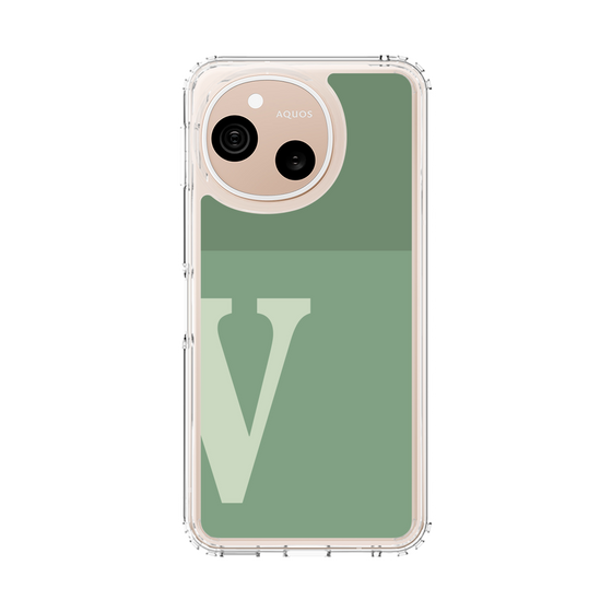 スリムプロテクションケース［ オリジナル - initial two tone - V green ］