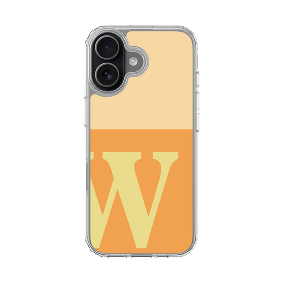 スリムプロテクションケース［ オリジナル - initial two tone - W orange ］
