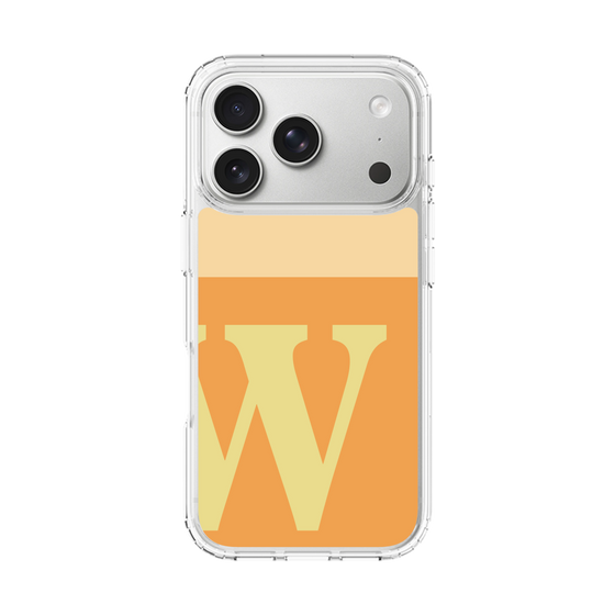 スリムプロテクションケース［ オリジナル - initial two tone - W orange ］