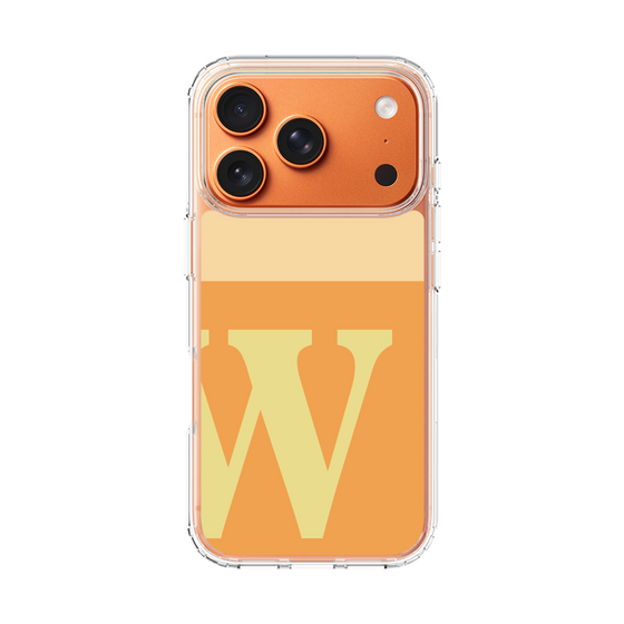 スリムプロテクションケース［ オリジナル - initial two tone - W orange ］