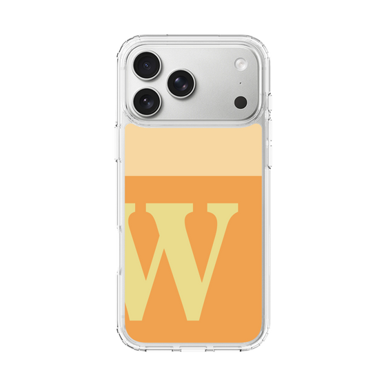 スリムプロテクションケース［ オリジナル - initial two tone - W orange ］