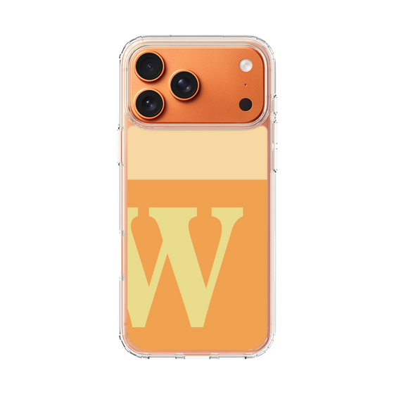 スリムプロテクションケース［ オリジナル - initial two tone - W orange ］