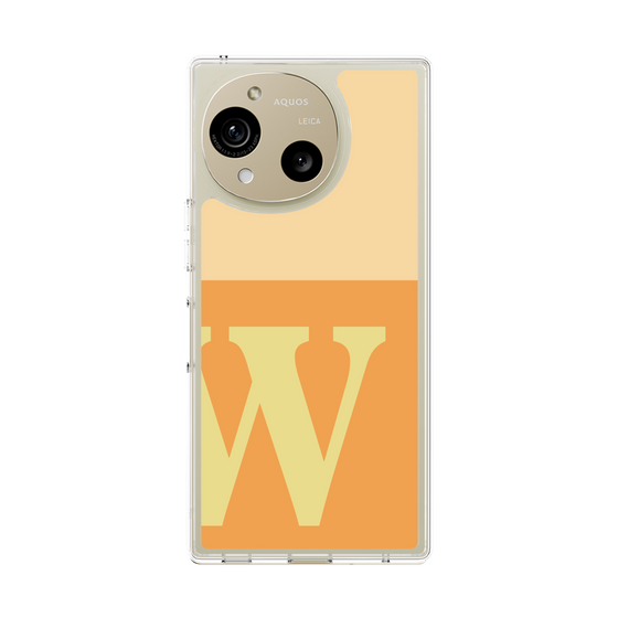 スリムプロテクションケース［ オリジナル - initial two tone - W orange ］