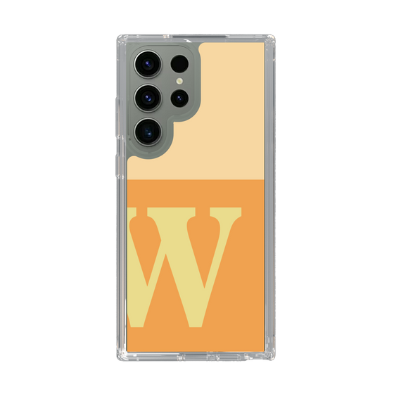 スリムプロテクションケース［ オリジナル - initial two tone - W orange ］