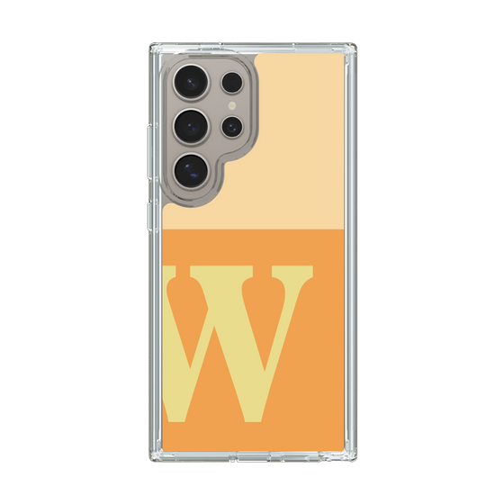 スリムプロテクションケース［ オリジナル - initial two tone - W orange ］