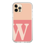 スリムプロテクションケース［ オリジナル - initial two tone - W pink ］