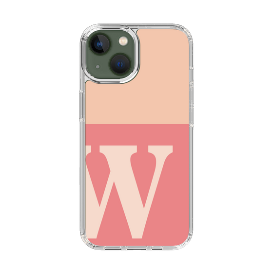 スリムプロテクションケース［ オリジナル - initial two tone - W pink ］