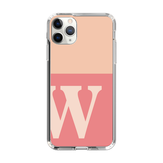 スリムプロテクションケース［ オリジナル - initial two tone - W pink ］