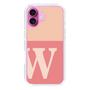 スリムプロテクションケース［ オリジナル - initial two tone - W pink ］