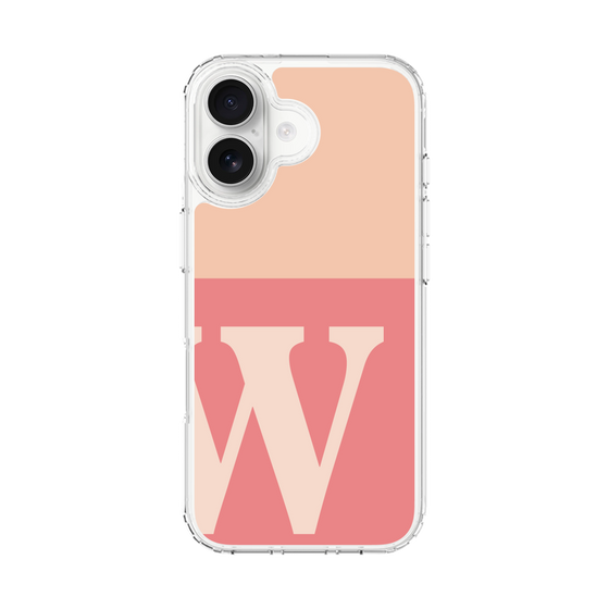 スリムプロテクションケース［ オリジナル - initial two tone - W pink ］