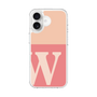 スリムプロテクションケース［ オリジナル - initial two tone - W pink ］