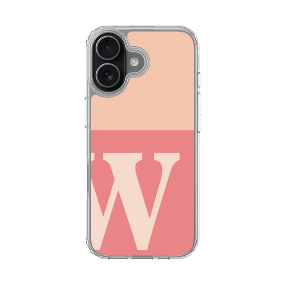 スリムプロテクションケース［ オリジナル - initial two tone - W pink ］
