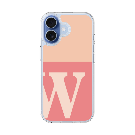 スリムプロテクションケース［ オリジナル - initial two tone - W pink ］