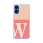 スリムプロテクションケース［ オリジナル - initial two tone - W pink ］