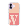スリムプロテクションケース［ オリジナル - initial two tone - W pink ］